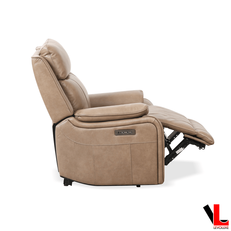 Levoluxe Chair Brindle 36.5" Leather Match Power Reclining Chair - Available in 2 Colours