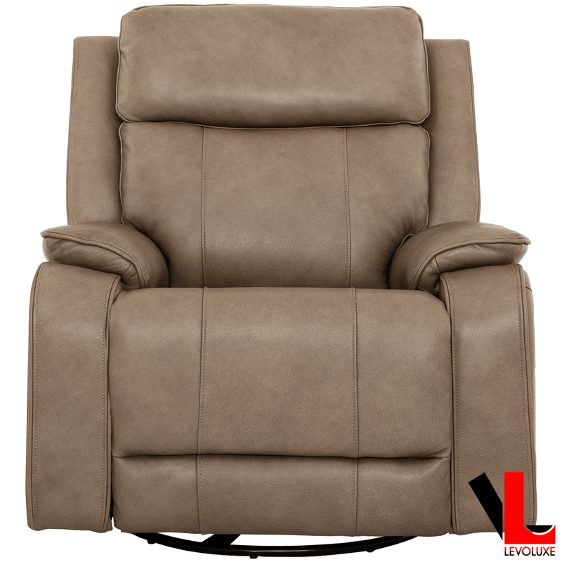 Levoluxe Chair Brindle 36.5" Leather Match Swivel Glider Reclining Chair - Available in 2 Colours