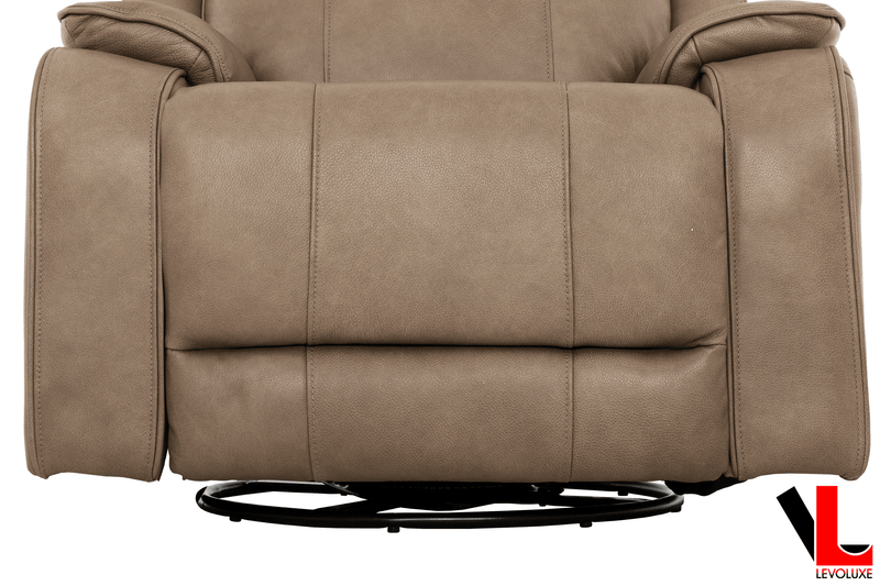 Levoluxe Chair Brindle 36.5" Leather Match Swivel Glider Reclining Chair - Available in 2 Colours