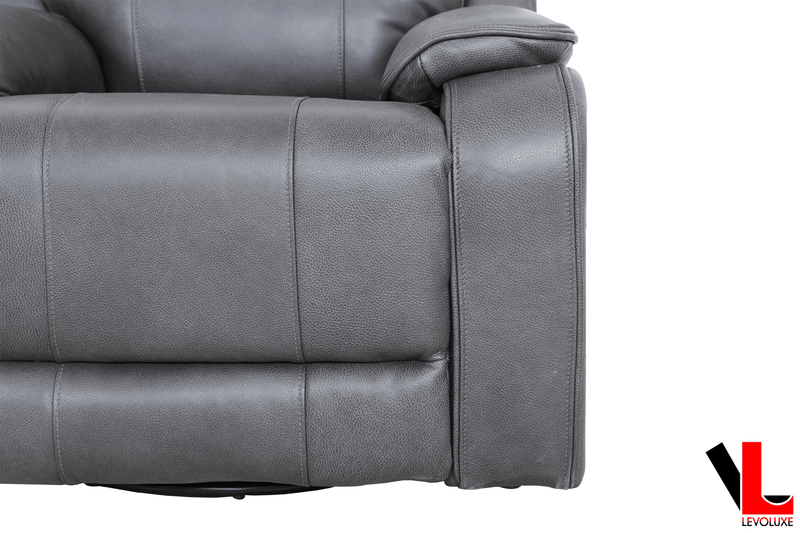 Levoluxe Chair Brindle 36.5" Leather Match Swivel Glider Reclining Chair - Available in 2 Colours