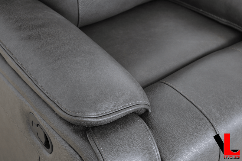 Levoluxe Chair Brindle 36.5" Leather Match Swivel Glider Reclining Chair - Available in 2 Colours