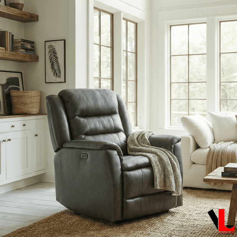 Levoluxe Chair Carter 35" Power Reclining Chair in Leather Match - Available in 2 Colours
