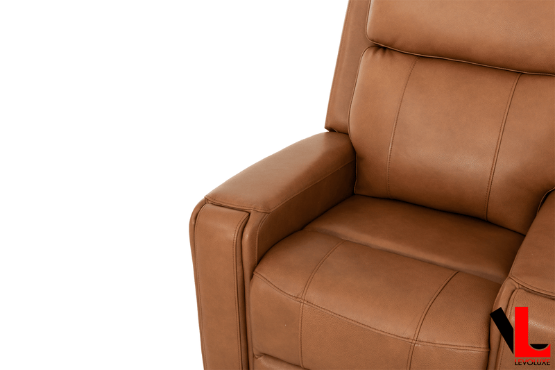 Levoluxe Chair Cavron 37" Leather Match Swivel Glider Reclining Chair - Available in 2 Colours