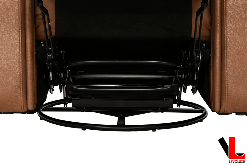 Levoluxe Chair Cavron 37" Leather Match Swivel Glider Reclining Chair - Available in 2 Colours