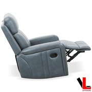 Levoluxe Chair Cavron 37" Leather Match Swivel Glider Reclining Chair - Available in 2 Colours