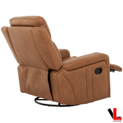 Levoluxe Chair Cavron 37" Leather Match Swivel Glider Reclining Chair - Available in 2 Colours