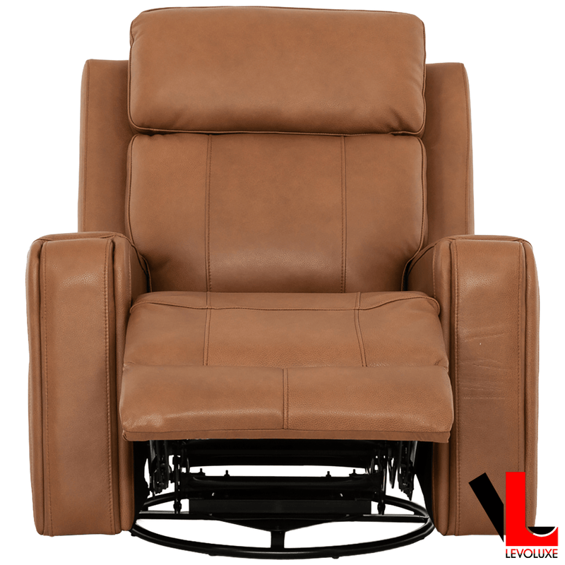Levoluxe Chair Cavron 37" Leather Match Swivel Glider Reclining Chair - Available in 2 Colours