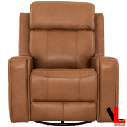 Levoluxe Chair Cavron 37" Leather Match Swivel Glider Reclining Chair - Available in 2 Colours