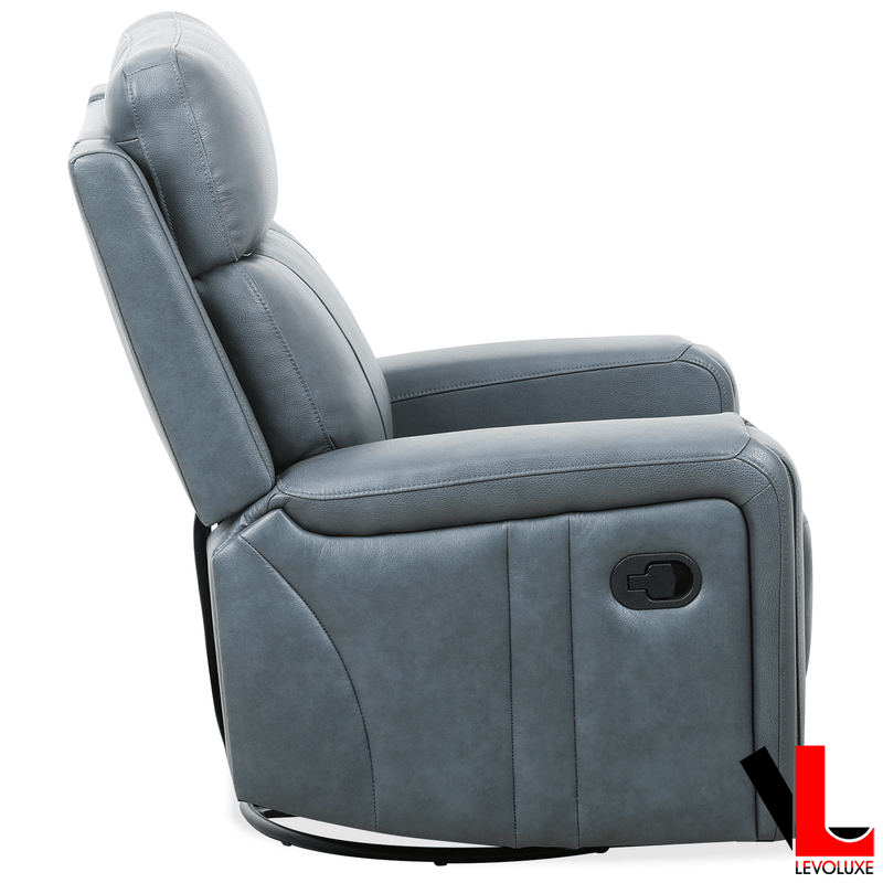 Levoluxe Chair Cavron 37" Leather Match Swivel Glider Reclining Chair - Available in 2 Colours