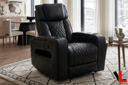 Levoluxe Chair Colton 37" Leather Match Swivel Glider Reclining Chair - Available in 2 Colours