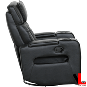 Levoluxe Chair Colton 37" Leather Match Swivel Glider Reclining Chair - Available in 2 Colours