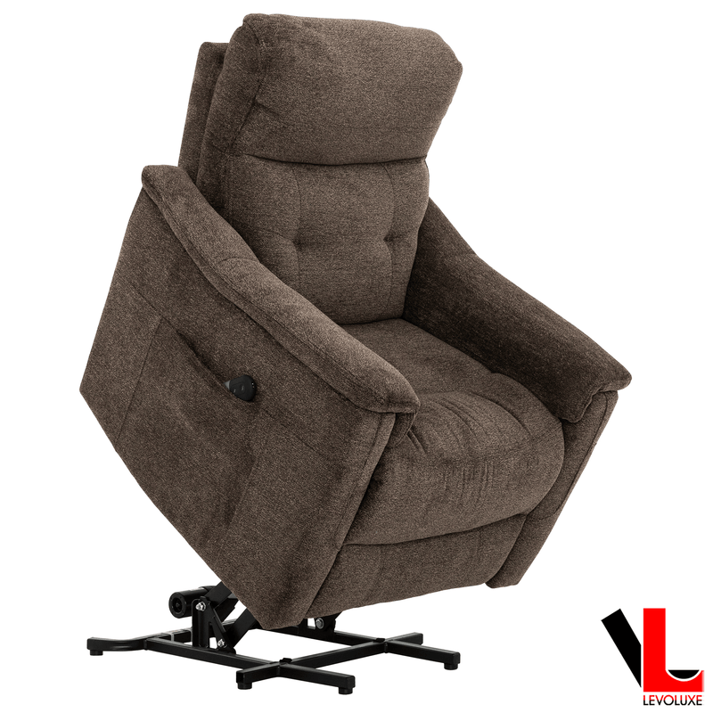 Levoluxe Chair Ladon 34" Power Lift Reclining Chair in Bayside Brown