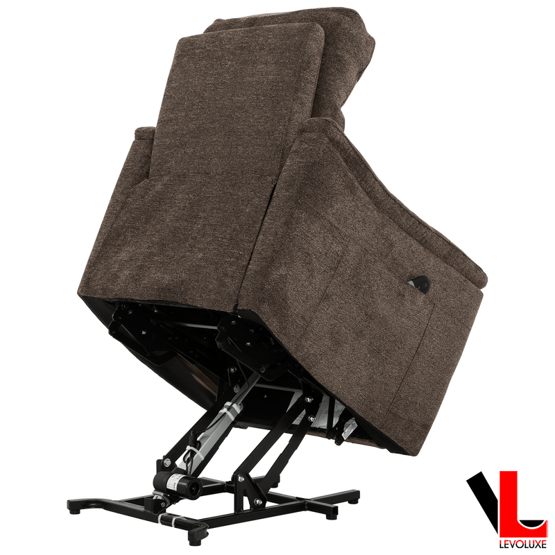 Levoluxe Chair Ladon 34" Power Lift Reclining Chair in Bayside Brown