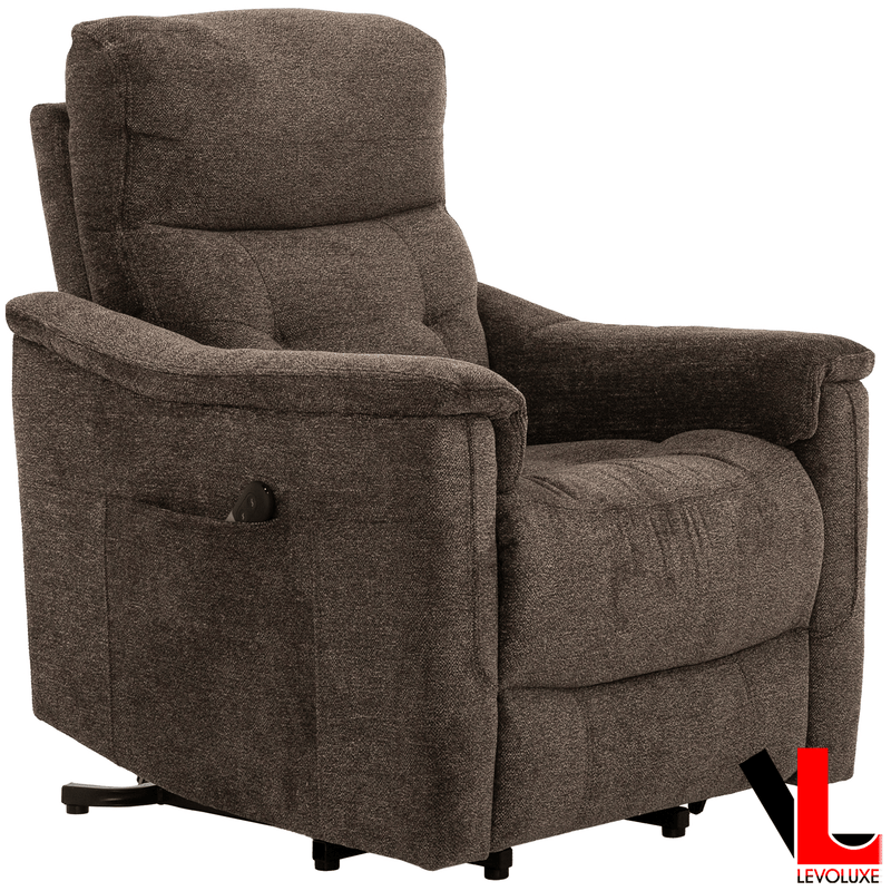 Levoluxe Chair Ladon 34" Power Lift Reclining Chair in Bayside Brown