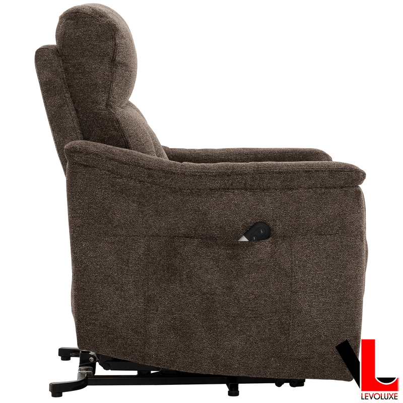 Levoluxe Chair Ladon 34" Power Lift Reclining Chair in Bayside Brown