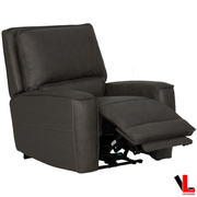 Levoluxe Chair Odessa 41.5" Power Reclining Chair with Power Headrest in Tex Grey Leather Match