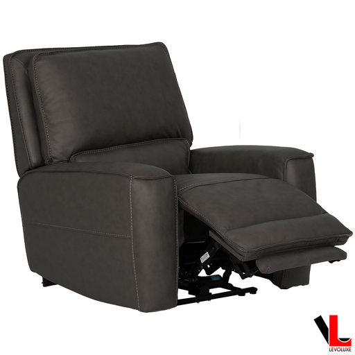 Levoluxe Chair Odessa 41.5" Power Reclining Chair with Power Headrest in Tex Grey Leather Match