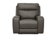 Levoluxe Chair Ryder Charcoal Arlo 41.3" Power Reclining Chair with Power Headrest in Leather Match - Available in 2 Colours