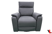 Levoluxe Chair Sereno 36" Jaxxon Smoke Power Swivel Glider Reclining Chair