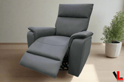 Levoluxe Chair Sereno 36" Jaxxon Smoke Power Swivel Glider Reclining Chair