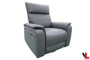 Levoluxe Chair Sereno 36" Jaxxon Smoke Power Swivel Glider Reclining Chair