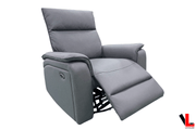 Levoluxe Chair Sereno 36" Jaxxon Smoke Power Swivel Glider Reclining Chair