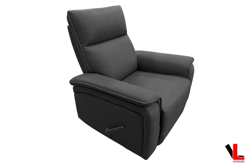 Levoluxe Chair Sereno 36" Rocker Reclining Chair in Jaxxon Smoke