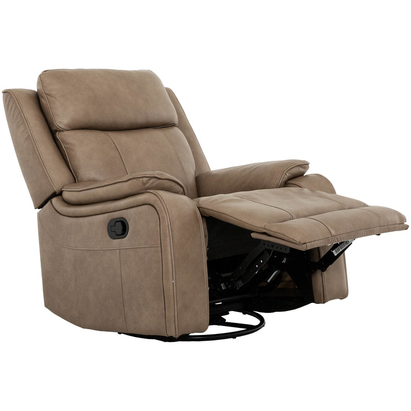 Levoluxe Chair Taupe Brindle 36.5" Leather Match Swivel Glider Reclining Chair - Available in 2 Colours