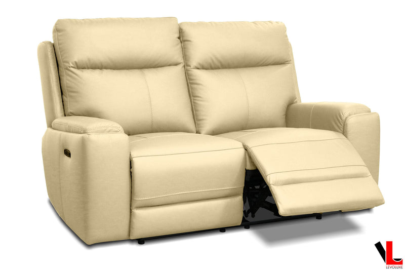 Levoluxe Loveseat Arlo 64.2" Power Reclining Loveseat with Power Headrest in Leather Match - Available in 2 Colours