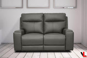 Levoluxe Loveseat Arlo 64.2" Power Reclining Loveseat with Power Headrest in Leather Match - Available in 2 Colours
