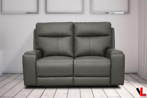 Levoluxe Loveseat Arlo 64.2" Power Reclining Loveseat with Power Headrest in Leather Match - Available in 2 Colours