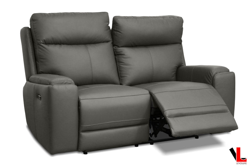 Levoluxe Loveseat Arlo 64.2" Power Reclining Loveseat with Power Headrest in Leather Match - Available in 2 Colours