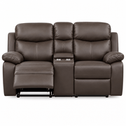 Levoluxe Loveseat Aveon 76" Pillow Top Arm Reclining Loveseat with Storage Console in Leather Match - Available in 3 Colours