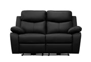 Levoluxe Loveseat Black Aveon 62" Pillow Top Arm Reclining Loveseat in Leather Match - Available in 3 Colours