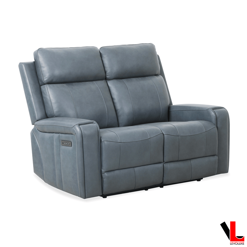 Levoluxe Loveseat Cavron 58" Leather Match Power Reclining 2 Seater Loveseat with Power Headrests - Available in 2 Colours