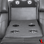 Levoluxe Loveseat Colton 58" Leather Match Power Reclining 2 Seater Loveseat with Power Headrest, Cupholders and Storage - Available in 2 Colours