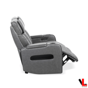 Levoluxe Loveseat Colton 58" Leather Match Power Reclining 2 Seater Loveseat with Power Headrest, Cupholders and Storage - Available in 2 Colours