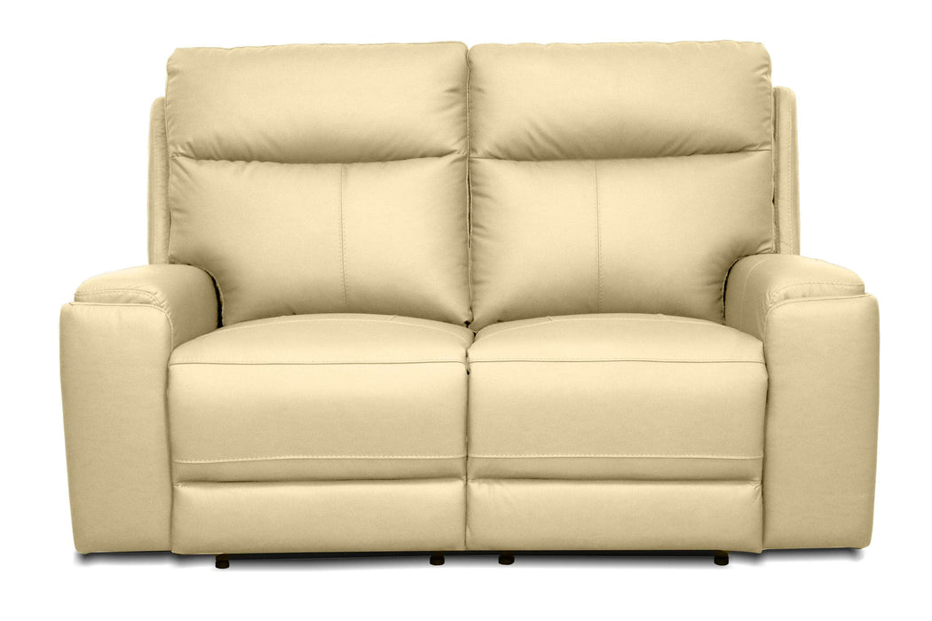 Levoluxe Loveseat Light Taupe Arlo 64.2" Power Reclining Loveseat with Power Headrest in Leather Match - Available in 2 Colours