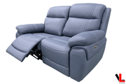 Levoluxe Loveseat Regent 62" Jaxxon Blue Power Reclining 2 Seater Loveseat with Power Headrests