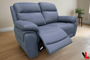 Levoluxe Loveseat Regent 62" Jaxxon Blue Power Reclining 2 Seater Loveseat with Power Headrests