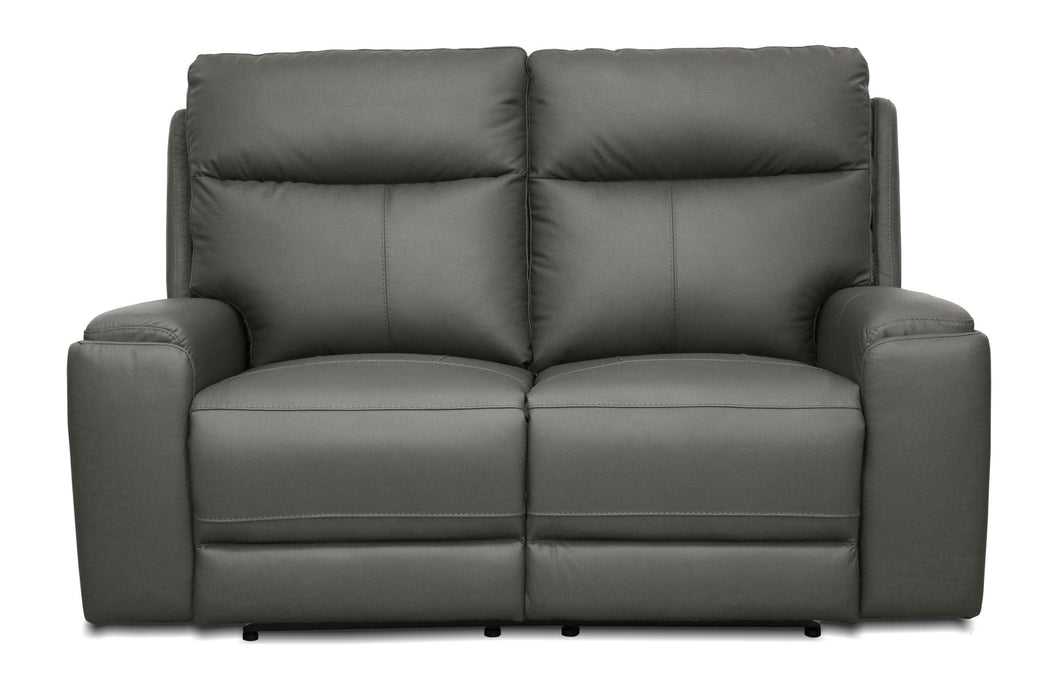 Levoluxe Loveseat Ryder Charcoal Arlo 64.2" Power Reclining Loveseat with Power Headrest in Leather Match - Available in 2 Colours