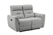 Levoluxe Loveseat Weave Grey Cain 57" Power Reclining Loveseat in Weave Fabric - Available in 2 Colours