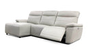 Levoluxe Sectional Left Facing Chaise Novak 102" Wide Power Reclining Sectional Sofa in Light Grey Leather Match