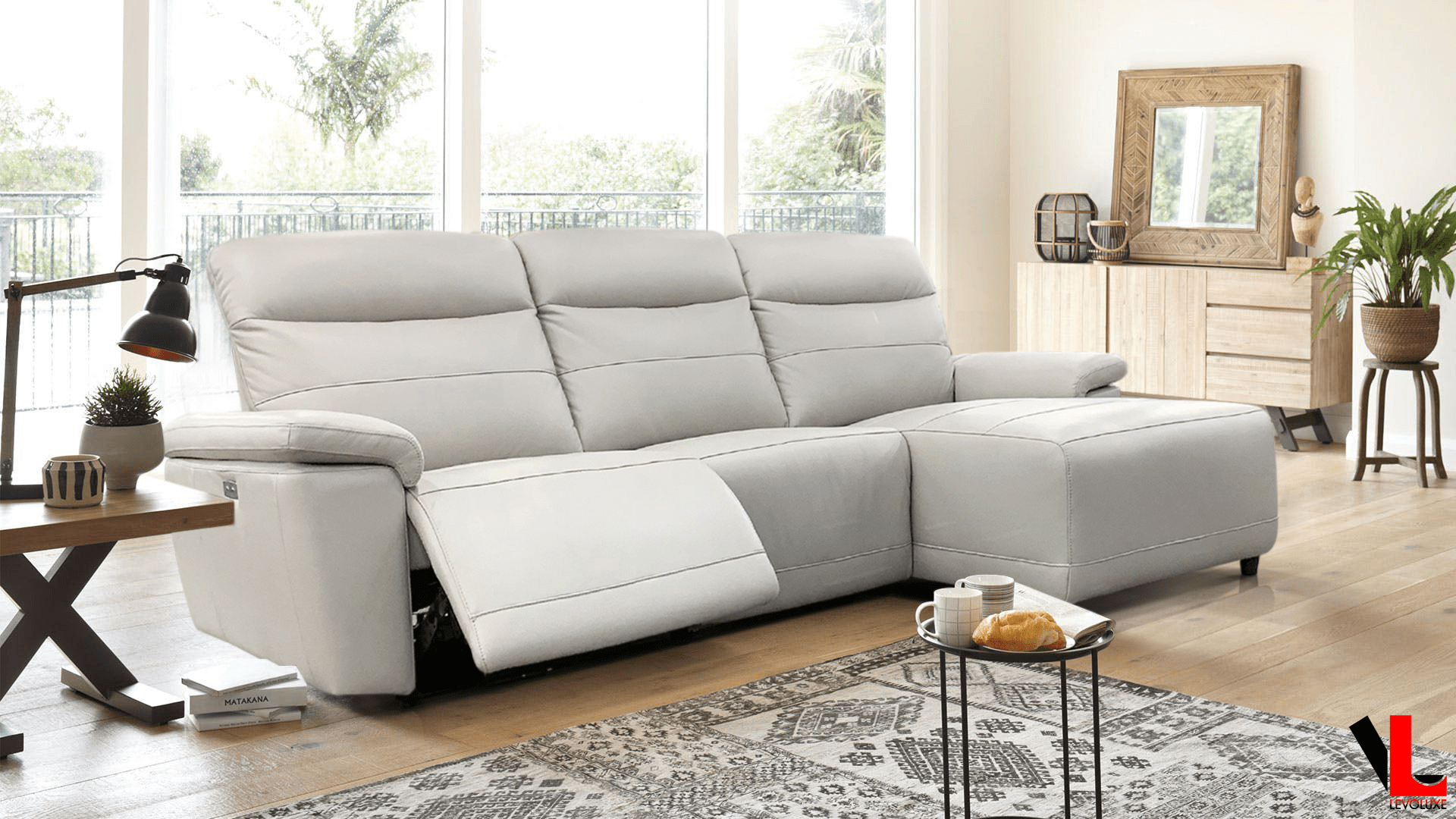 Levoluxe Sectional Right Facing Chaise Novak 102