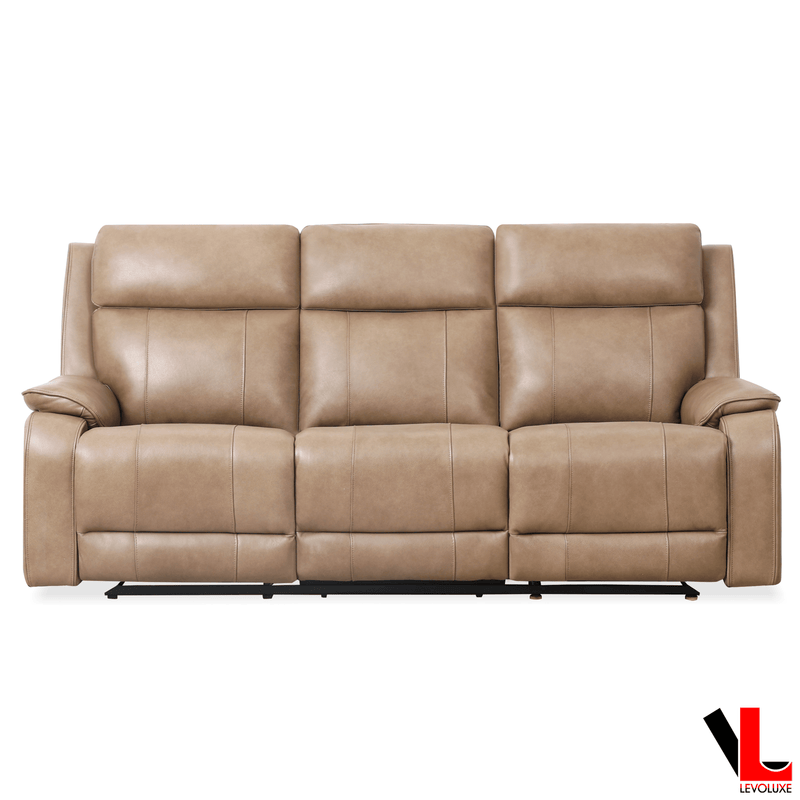 Levoluxe Sofa Brindle 83.5" Leather Match Power Reclining 3 Seater Sofa - Available in 2 Colours