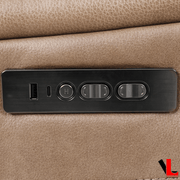 Levoluxe Sofa Brindle 83.5" Leather Match Power Reclining 3 Seater Sofa - Available in 2 Colours