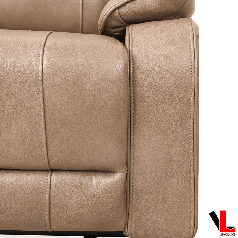 Levoluxe Sofa Brindle 83.5" Leather Match Power Reclining 3 Seater Sofa - Available in 2 Colours