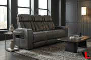 Levoluxe Sofa Colton 78" Leather Match Power Reclining 3 Seater Sofa with 2 Power Headrests, Cupholders, Storage and Drop Down Tray - Available in 2 Colours