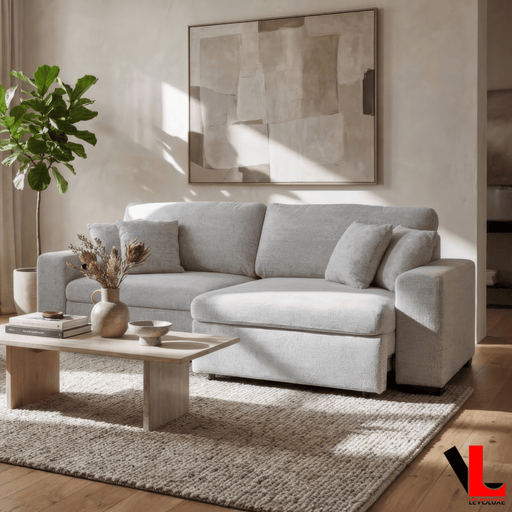 Levoluxe Sofa Galveston 106" Power Sliding 2 Seater Sofa in Chelsea Arctic