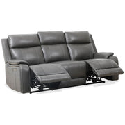 Levoluxe Sofa Grey Brindle 83.5" Leather Match Power Reclining 3 Seater Sofa - Available in 2 Colours